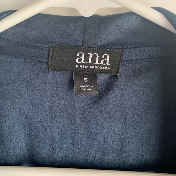 Country Faux Suede Fringe Vest Blue Accent Layer Western Style Small Waterfall S - Picture 4 of 6